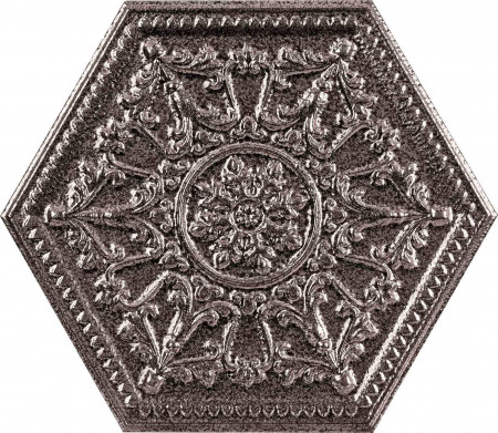 CARRELAGE APAVISA COLLECTION ZINC HEXAGONE 25X29CM ASPECT METAL