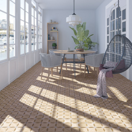 CARRELAGE ARCANA CERAMICA KOMI 20X20 ASPECT DECO BOIS