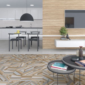 CARRELAGE ARCANA CERAMICA KOMI 20X20 ASPECT DECO BOIS