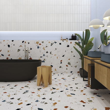 CARRELAGE ARCANA CERAMICA STRACCIATELLA ASPECT TERRAZZO