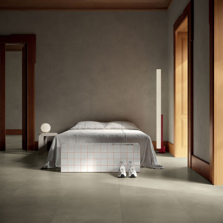 CARRELAGE SERENISSIMA INFINITA DECORS RIGATO ASPECT CIMENT