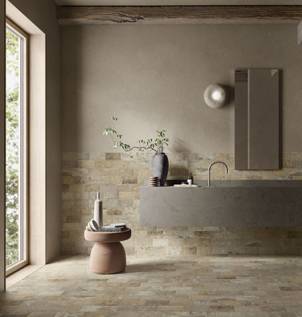 CARRELAGE CIR CERAMICHE BOSTON BRICK 10X20CM ET HEXAGONE BRIQUE