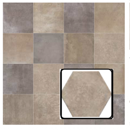 CARRELAGE CIR CERAMICHE NEW ORLEANS HEXAGONES BOURBONS STREET ASPECT CARREAUX CIMENTS FRENCH QUARTER