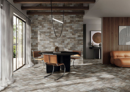 CARRELAGE CIR CERAMICHE NEW YORK 10x20CM ET HEXAGONE BRIQUE  