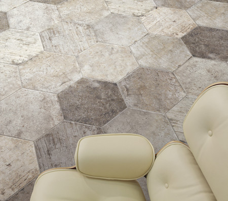 CARRELAGE CIR CERAMICHE NEW YORK 10x20CM ET HEXAGONE BRIQUE  