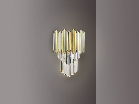 Applique murale LED Tiara abat-jour en prismes de verre